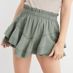 AERIE Rock 'N' Ruffle Palm Green Skort Size XS